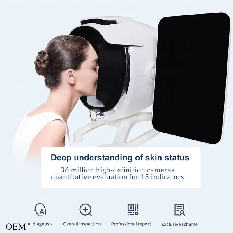 Bitmoji A6 Magic Mirror 3D Skin Analyzer with Handheld Microimager for Facial Analysis